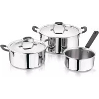 Набір посуду MasterPro Foodies collection 2 каструлі та ківш 16/20/24 см (BGEU-5539)