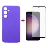 Чохол до мобільного телефона Dengos Kit for Samsung Galaxy S23 FE case + glass (Purple) (DG-KM-12)
