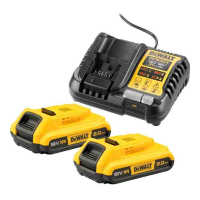 Набір акумулятор + зарядний пристрій DeWALT 12V/18V, исход. ток 4A, 0.5 кг, 18В XR Li-Ion 2x2Ah (DCB1104D2)