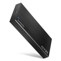 Кишеня зовнішня AXAGON USB-C 3.2 Gen 2 metal box for M.2 NVMe SSD THIN RIB (EEM2-GTR)