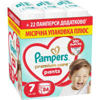 Підгузки Pampers Premium Care Pants Розмір 7 (15+ кг) 84 шт (8006530315784)