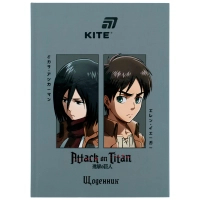 Щоденник шкільний Kite Attack on Titan, тверда обкладинка (AT26-262)