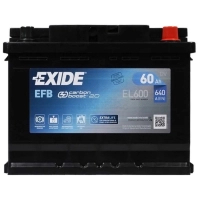 Акумулятор автомобільний EXIDE START-STOP EFB 60A (EL600)