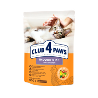 Сухий корм для кішок Club 4 Paws Преміум. Для кішок, які живуть в приміщенні 4 в 1 900 г (4820083909412)
