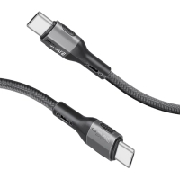 Дата кабель USB-C to USB-C 1.2m 60W PD FletchLink-CC black Promate (fletchlink-cc.black)