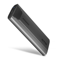 Кишеня зовнішня AXAGON USB-C 10Gbps metal box for M.2 NVMe & SATA SSD THIN SCREWLESS (EEM2-GTS2)