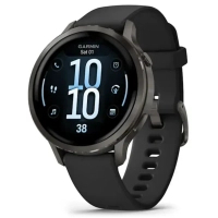 Смарт-годинник Garmin Venu 4 (41mm), Black w/ Slate + Black, GPS смарт-годинник (010-03013-02)