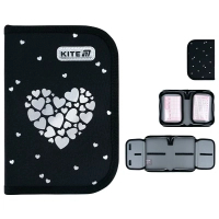 Пенал Kite Black&Silver 622, , без наповнення, 1 відділення, 2 відвороти (K26-622-5)