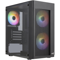 Корпус для ПК AeroCool Hexform-G-BK-v2 Black 600W (ACCX-PV38004.11)