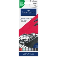 Художній маркер Faber-Castell набір набір двосторонніх Goldfaber Gofa Sketch Markers Car Design, 6 кольорів (32551)