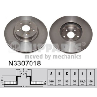 Гальмівний диск Nipparts N3307018