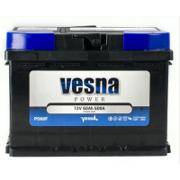 Акумулятор автомобільний Vesna 60 Ah/12V Power Euro (415 262)