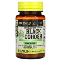 Трави Mason Natural Клопогон, Black Cohosh, Standardized Extract, 60 капсул (MAV-13045)