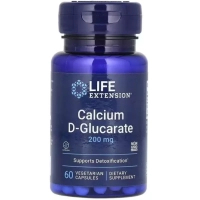 Вітамінно-мінеральний комплекс Life Extension D-глюкарат кальцію, 200 мг, Calcium D-Glucarate, 60 вегетаріанських (LEX-16516)