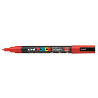 Маркер UNI Posca, 0.9-1.3мм, Червоний (PC-3M.Red)