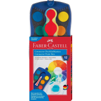 Акварельні фарби Faber-Castell CONNECTOR "Скріплюй разом" 12 кольорів з кроючими білилами (32358)