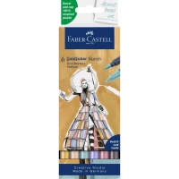 Художній маркер Faber-Castell набір двосторонніх Goldfaber Gofa Sketch Markers Fashion, 6 кольорів (32546)