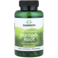 Вітамінно-мінеральний комплекс Swanson Корінь лопуха, 460 мг, Full Spectrum Burdock Root, 100 капсул (SWV01531)