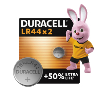 Батарейка Duracell LR44 1.5V спеціалізована лужна типу таблетка, 76A/A76/V13GA, 2шт. в упаковці (5000394504424 / 5007795)