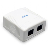 Комп'ютерна розетка Cablexpert RJ45x2 UTP, cat.6 (NCAC-2U6-01)