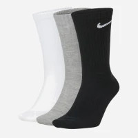 Шкарпетки Nike U NK EVERYDAY LTWT CREW 3PR SX7676-901 46-50 3 пари Чорний/Білий/Сірий (888407237393)