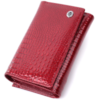 Гаманець ST Leather З натуральної шкіри Червоний (22708)