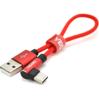 Дата кабель USB 2.0 AM to USB-C 0.25m 2.4A red VEGGIEG (YT-UT-20R)