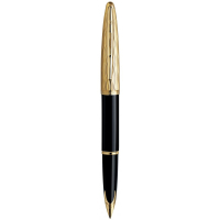 Ручка пір'яна Waterman CARENE Essential Black/Gold GT  FP F (11 204)