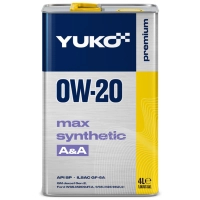 Моторна олива Yuko MAX SYNTHETIC A&A 0W-20 API SP 4л (4823110401514)