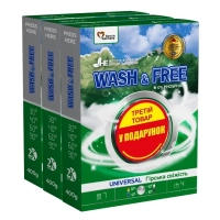 Пральний порошок Wash&Free Universal Гірська свіжість 3 х 400 г (9200000985982)