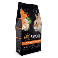 Сухий корм для кішок Savory Kitten rich in Fresh Salmon with Marine Fish 400 г (4820261921137)
