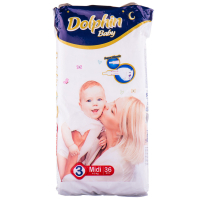 Підгузки Dolphin Midi 3 5 - 9 кг 36 шт (8680131203383)