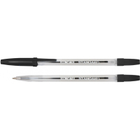 Ручка кулькова Economix STANDARD 0,5 мм. Корпус прозорий, пише чорним (E10117-01)