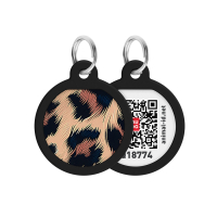 Адресник для тварин WAUDOG Smart ID з QR паспортом "Леопард", коло 25 мм (225-4066)