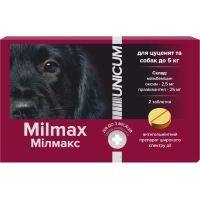Таблетки для тварин Unicum Milmax антигельмінтні для цуценят і собак до 5 кг (4820150209797)