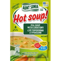 Їжа швидкого приготування Тьотя Соня Суп гороховий з грінками 18 г (4820015102850)