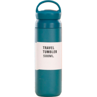 Термос Merlion Travel Tumbler 350 мл, подвійна кришка з ручкою, синій (SUS304-350Blue)
