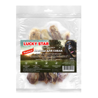 Ласощі для собак Lucky Star Кроляче вухо з м'ясом качки 200 г (4820144301179)