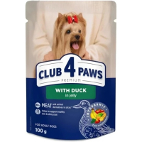 Вологий корм для собак Club 4 Paws Premium для мініатюрних та малих порід з качкою в желе 100 г (4820269143265)