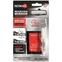 Автомобільний клей NOWAX REARVIERW MIRROR ADHESIVE 0,4ml+ 0.6ml (NX11109)