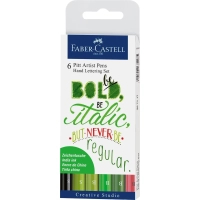 Лайнер Faber-Castell набір ручок капілярних PITT Artist Pens Hand Lettering Set 6 шт. різних товщин (27339)