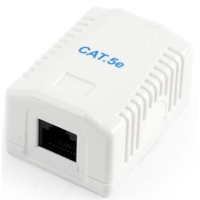 Комп'ютерна розетка Cablexpert RJ45x1 UTP, cat.5e (NCAC-1U5E-01)