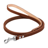 Повідець для собак Collar одинарний непрошитий Ш 20 мм Д 122 см коричневий (04736)