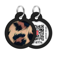 Адресник для тварин WAUDOG Smart ID з QR паспортом "Леопард", коло 30 мм (230-4066)
