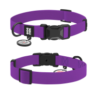 Нашийник для тварин WAUDOG Magnet c QR паспортом, магнітна пряжка-фастекс XL фіолетовий (27979)