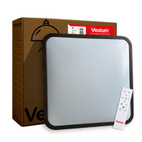 Світильник Vestum GLOW матовий 60W 391*391*65мм 3000К-6500К з ДК махагон (VS-91051)