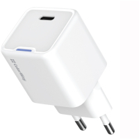 Зарядний пристрій ColorWay C101C GaN Mini 20W PD PPS USB-C white (CW-CHS059PD-WT)