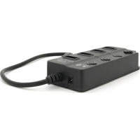Концентратор Voltronic USB 3.0 to 4xUSB with LED buttons black (YT-3H4A)