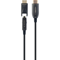 Кабель мультимедійний HDMI M to HDMI M 30.0m V2.0 AOC 4K60Hz gold Cablexpert (CCBP-HDMID-AOC-30M)