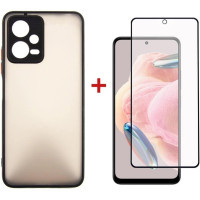 Чохол до мобільного телефона Dengos Kit for Xiaomi Redmi Note 12 5g case + glass (Black) (DG-KM-28)